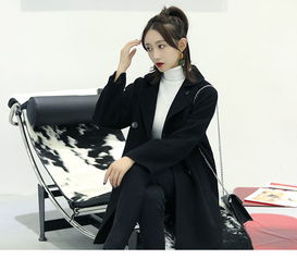 狂欢新品.2025甜美学院红色毛呢外套 双排扣中长款A字呢大衣女